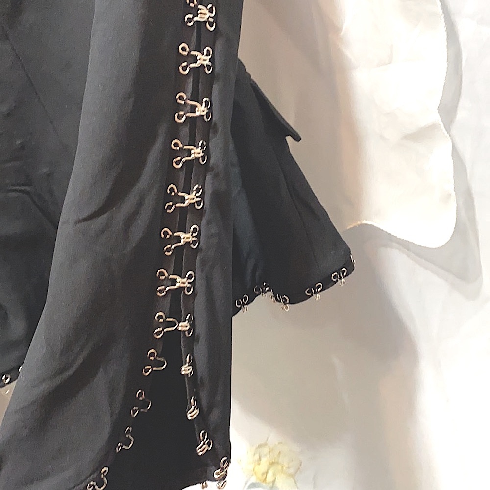 NWT CACHE BLK TUXEDO LINE HOOK&EYE JACKET SZ 4 - Picture 10 of 10